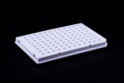 Low profile 96 Well Semi-Skirted PCR Plate, Roche Style, white 