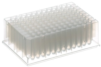 Płytka 96 - dołkowa, 1.2 ml, dno "U"; nieprzezroczysta BIAŁA 