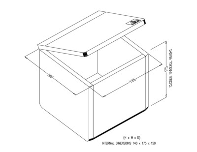 Beta Flipper-Box – Box for 4 way racks (14 x 17.5 x 15cm) 