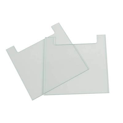 10 x 10cm Notched Glass Plates 2mm thick ( Pack of 2) 