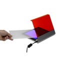 proBLUEVIEW Dual Colour transilluminator, 12 x 18cm with white bases and paper hood 
