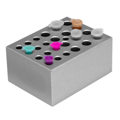 Combination block: for 0.5 ml tube, 12 wells and for 1.5 or 2.0 ml tube, 12 wells (on the same side) 